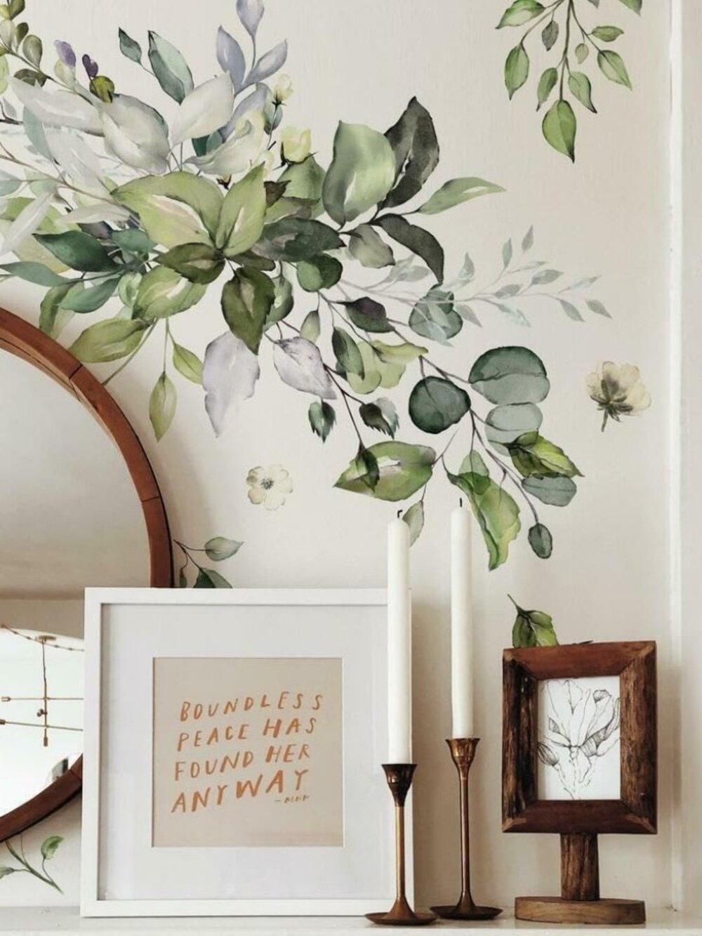 Watercolor Floral Arrangement Peel and Stick Wall Decals